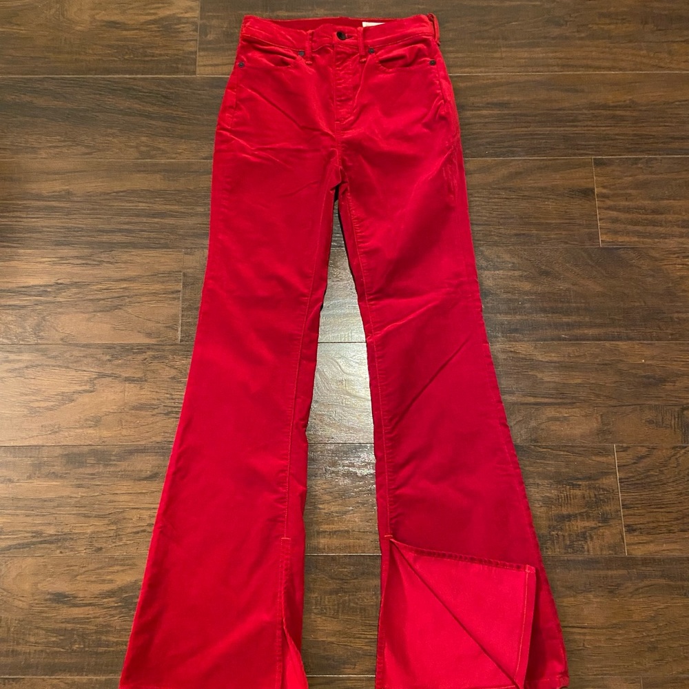 New! Rag & Bone Bella Velveteen Flare Pants sz 26